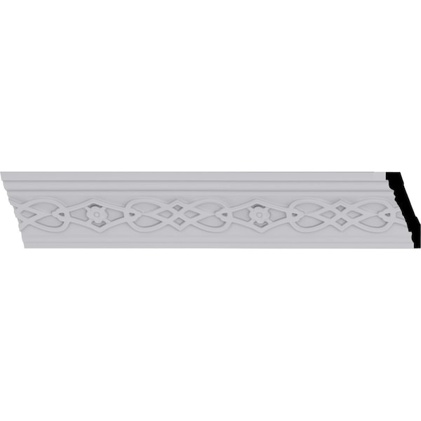 Ekena Millwork 2 3/4"H x 1 5/8"P x 3 1/8"F x 94 1/2"L Loera Crown Moulding MLD02X01X03LO - main